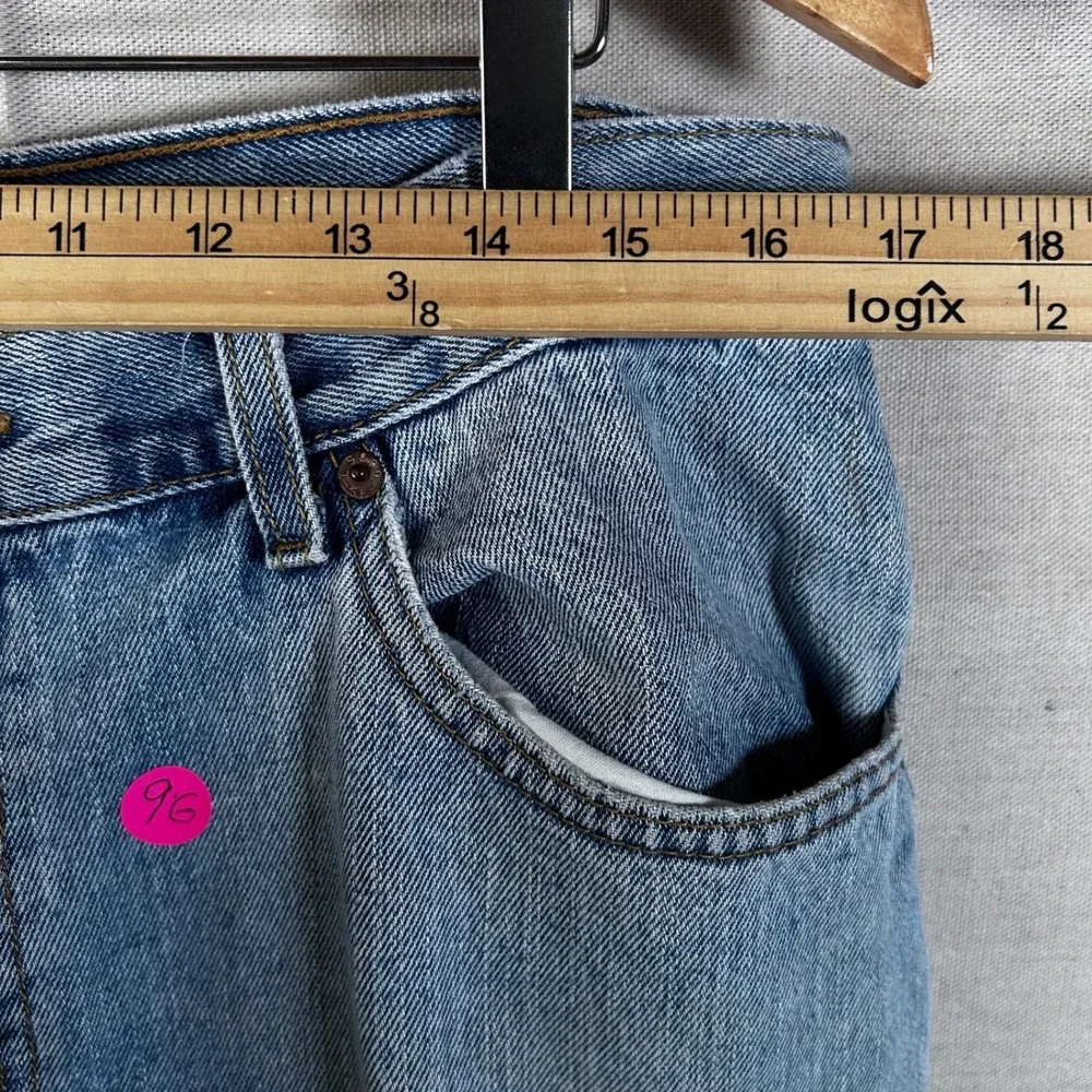 Levis 505 Regular Fit‎ Mens Jeans Blue Denim W36 L32 Light Wash Straight Leg